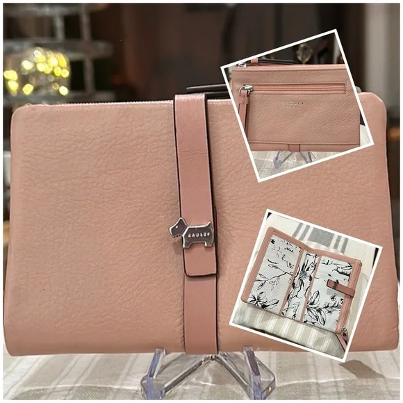 Authentic Radley London West View Medium Bifold Leather Wallet in Pink 🩷 - Picture 1 of 16